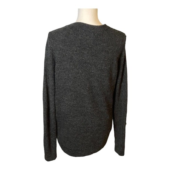 Abercrombie & Fitch Gray Zipper Sweater Medium Acrylic‎ Blend - Picture 2 of 4